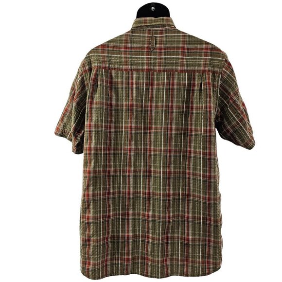 The North Face Men’s Size Large Plaid Button Casual Outdoor Short Sleeve Shirt - Picture 2 of 16